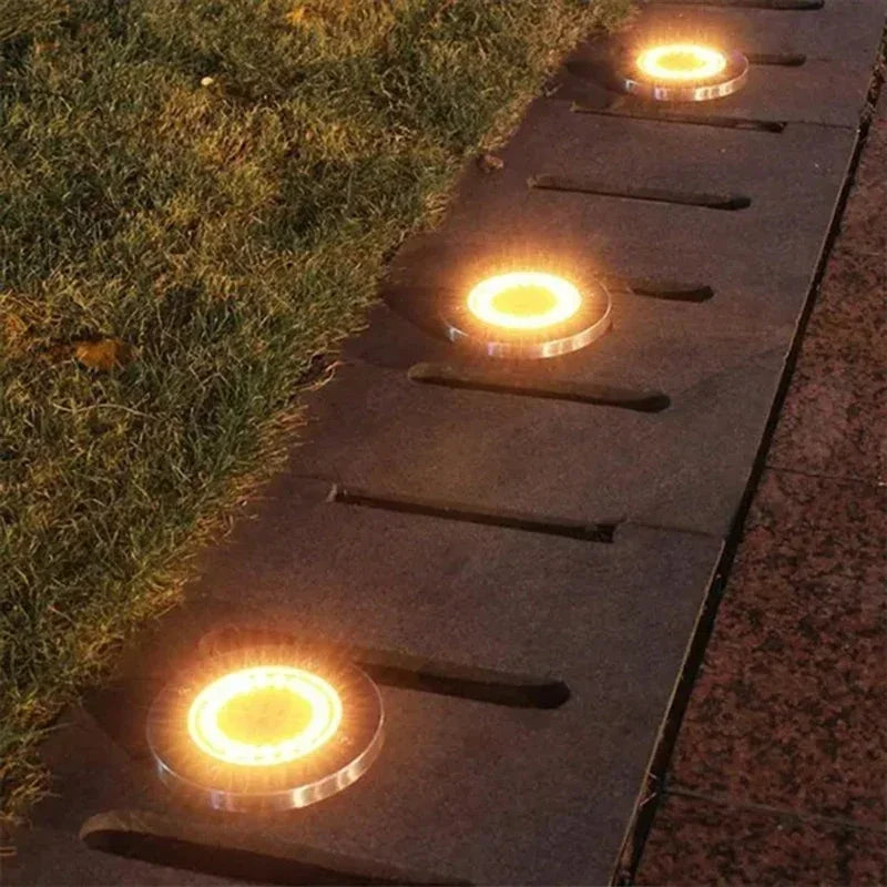 20LED Solar Power Disk Light Outdoor Garden Solar Underground Light Deck Light Spotlight Buried Solar Led Lamp Garden Decoration